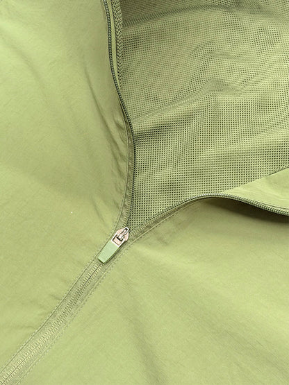Nylon Quarter Zip Up Pullover