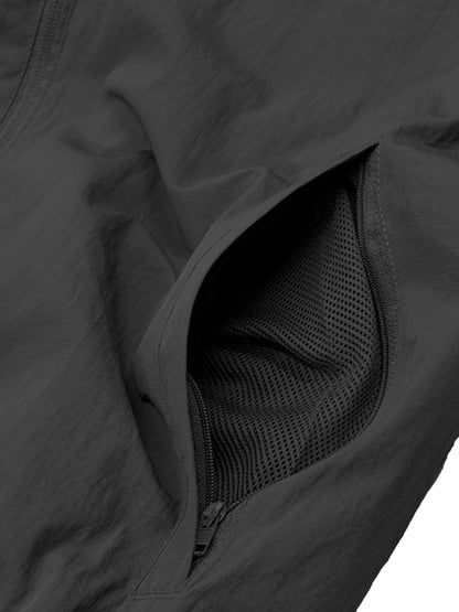 Nylon Quarter Zip Up Pullover