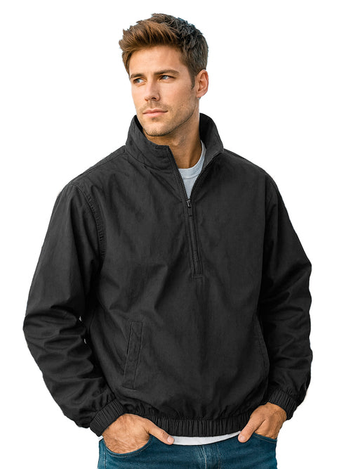 Nylon Quarter Zip Up Pullover